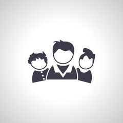 target audience icon. group of young people icon.