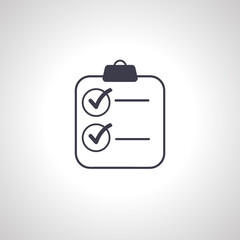 clipboard icon. clipboard with check mark icon. checklist icon