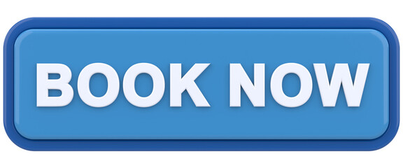 Book now button. 3D illustration.