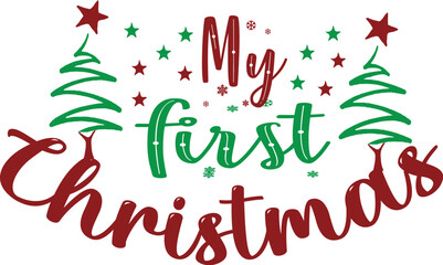 Christmas T-Shirt, Christmas Typography T-Shirt, Santa T-shirt Design,  Christmas T-Shirts Amazon, t shirt, T-shirt Design, Christmas shirt, Christmas Sweaters, Ugly Christmas T-shirt Design