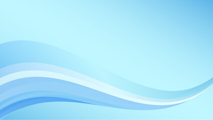 波のような青いウェーブラインのベクター背景画像