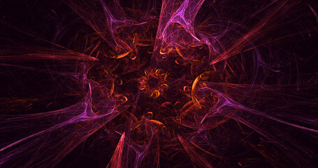 3D rendering abstract technology fractal background