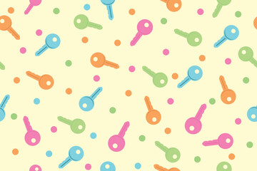 Seamless key background vector illustration