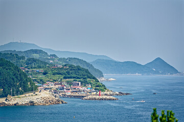 Fototapeta na wymiar a small village in Yeongdeok, Korea, located on the coast