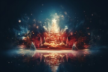 Abstract double exposure Christmas concept with layered visuals
