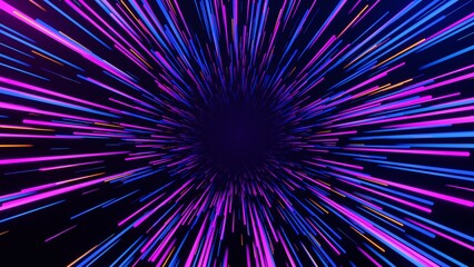 3d technology abstract neon light background, empty space scene, spotlight, dark night, virtual reality, cyber futuristic sci-fi background, street floor studio for mock up. colored geometric.