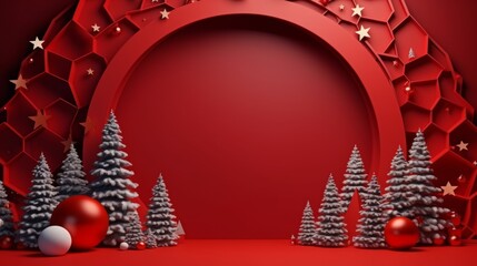 Corporate Christmas backdrop with modern and stylish elements