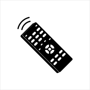 black remote control emitting signal clip art preview