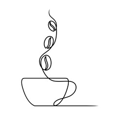 line style coffee drawing design