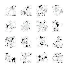 Bundle of Agriculture Hand Drawn Illustrations 

