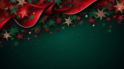 Festive red and green Christmas background for traditional vibes