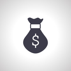 money bag icon. money pouch icon.