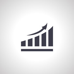 Sales growth bar chart icon. bar chart icon
