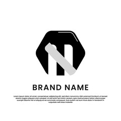 Vector N logo icon design template