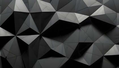 angles creating a collection 3d Black low poly texture Generative AI