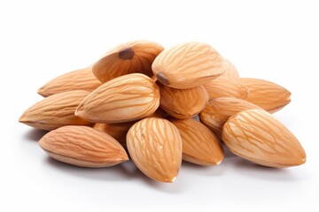 Fototapeta premium Almond isolated on white background. Generative AI image