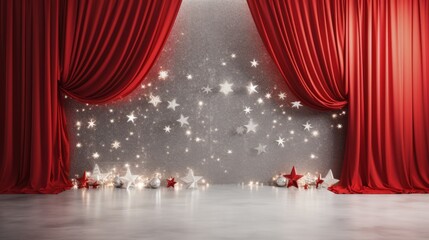 Magic of the holidays with versatile backdrop, providing space for your designs