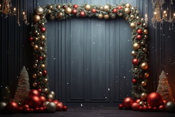 Festive and vibrant Christmas decor ready to showcase your text