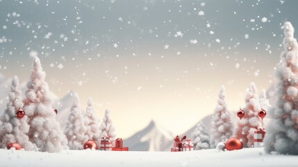 Fototapeta na wymiar Radiating holiday spirit and charm with this beautifully crafted Christmas scene, designed for your content
