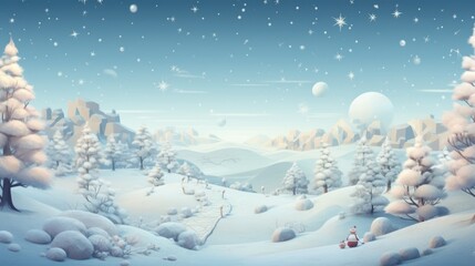 Whimsical Christmas background transporting you to a fantasy.