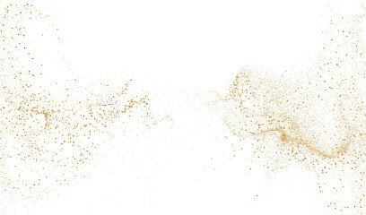 Gold glitter. Golden sparkle confetti. Shiny glittering dust. - 638292239
