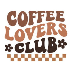 Coffee lovers club Retro SVG