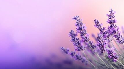 Fototapeta na wymiar lavender flowers with blank copy space 