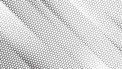 Abstract Triangle Halftone Pattern. Triangle Vector Abstract Geometric Technology Background. Halftone Triangular Retro 80s Simple Pattern.	