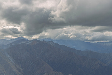 mountains and clouds