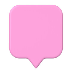 Speech bubble. Chat bubble. 3D illustration.