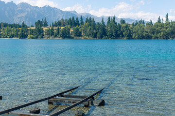 lake and mountains
