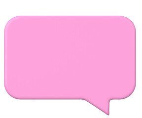 Speech bubble. Chat bubble. 3D illustration.