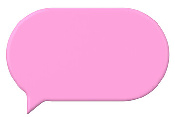 Speech bubble. Chat bubble. 3D illustration.