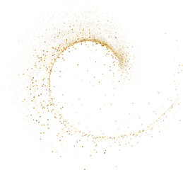 Gold glitter. Golden sparkle confetti. Shiny glittering dust.
