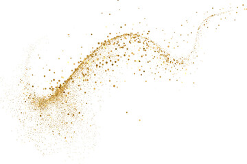 Gold glitter. Golden sparkle confetti. Shiny glittering dust. - 638294653