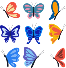 Zelfklevend behang Vlinders set of butterflies