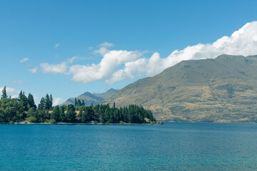 lake and mountains