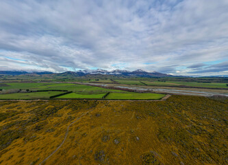 landscape with field and blue sky