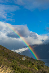 rainbow in the mountains