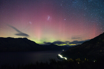 sunset over the lake