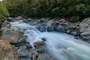 waterfall in the mountains