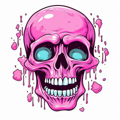 Fototapeta premium Smiling Pink skull 
