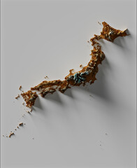 Relieve topográfico de Japón  © Odisdca