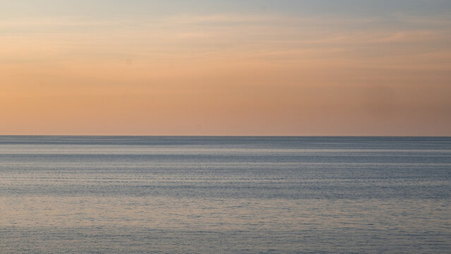 Silince sunset over the sea