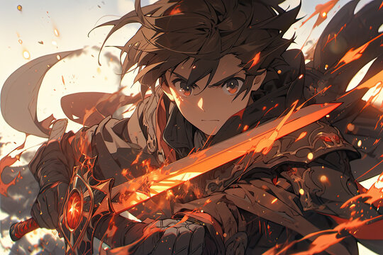 Fototapeta fighting handsome hero