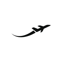 Airplane icon vector silhouette take off