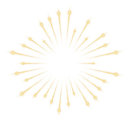 Obraz premium Transparent Fireworks Element. Sparkles Star. Radiance flash rays