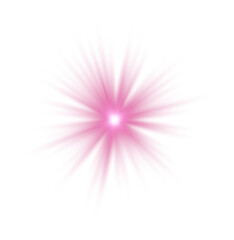 Pink Glow Star. Light glowing effect. - 638300656