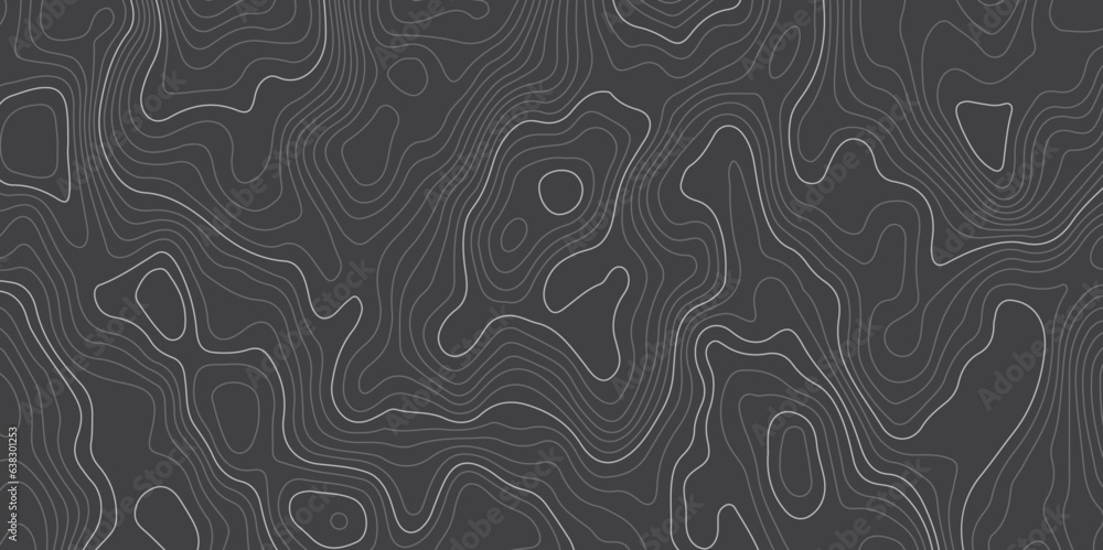 Wall mural abstract topographic contours map background. topography lines and circles background. topographic m