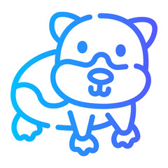 hamster Line Gradient Icon
